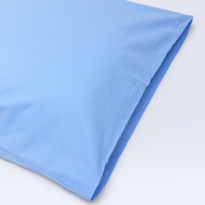 (Percale 300 TC) Pillow cases (x2) - BLUE