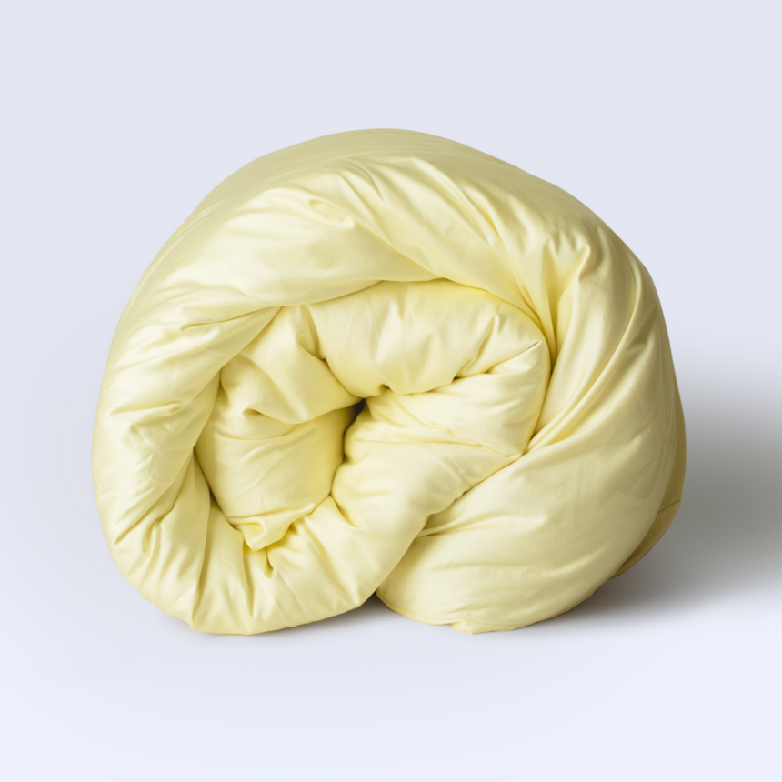 (Sateen 400 TC) Duvet Cover - YELLOW