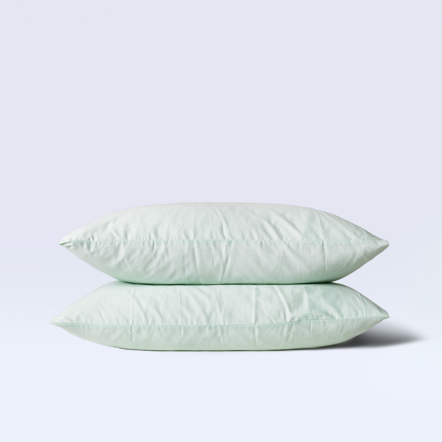 (Sateen 300 tc) Pillow cases (x2) - AQUA