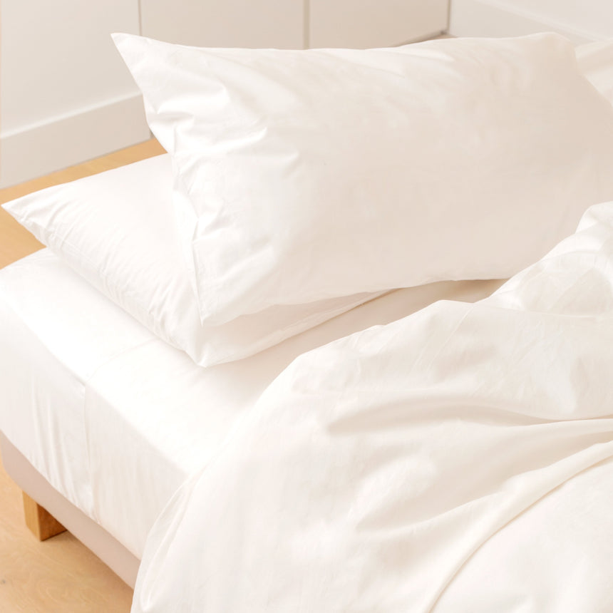 Pillowcases sateen 500 TC (x2) - White