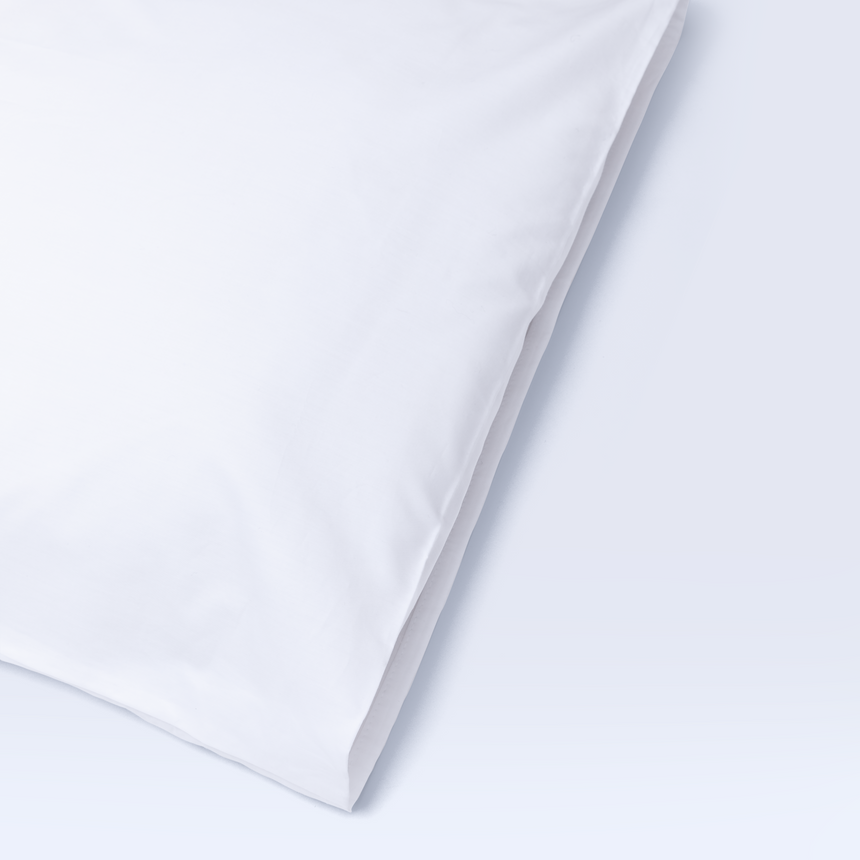 (Percal 300 hilos) Fundas de almohada (x2) - BLANCO