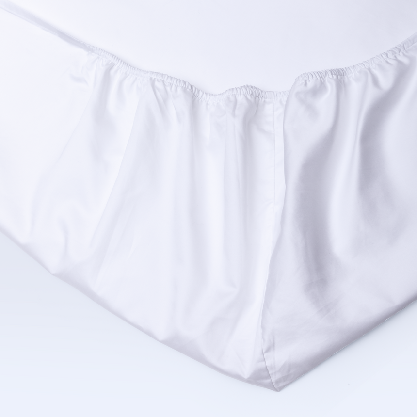 Sateen 500 TC fitted sheet - White