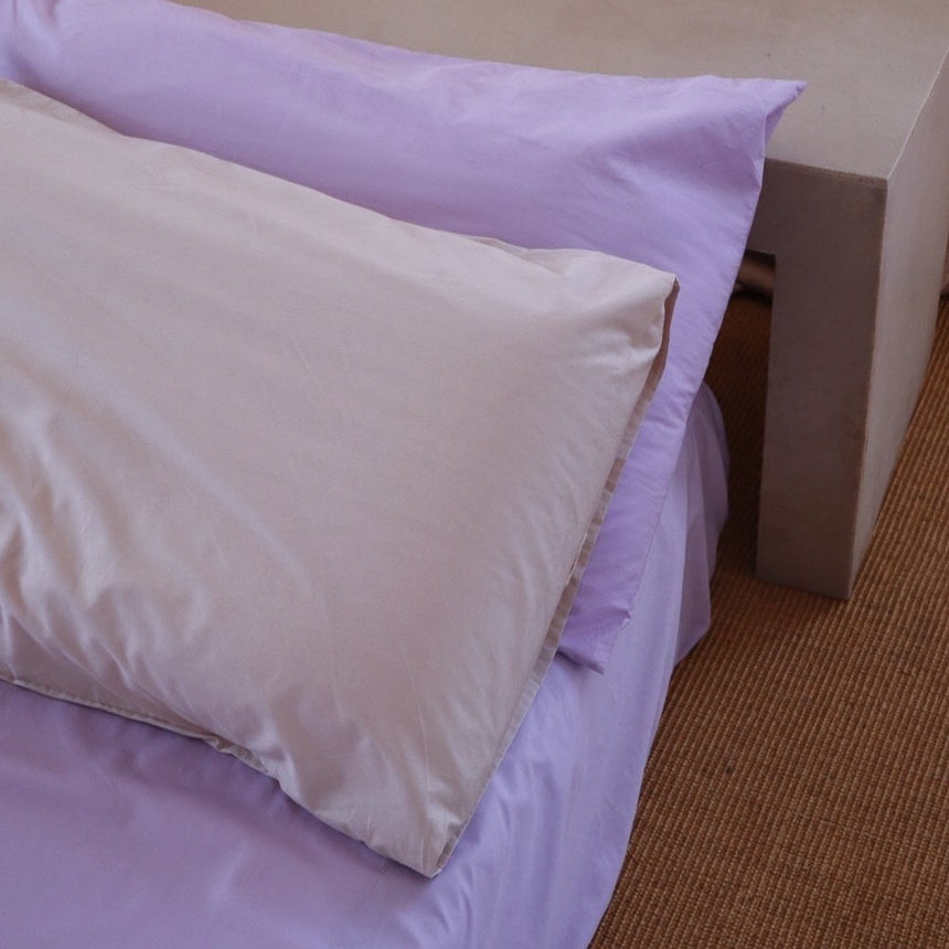 (Percale 300 TC) Pillow cases (x2) - SAND