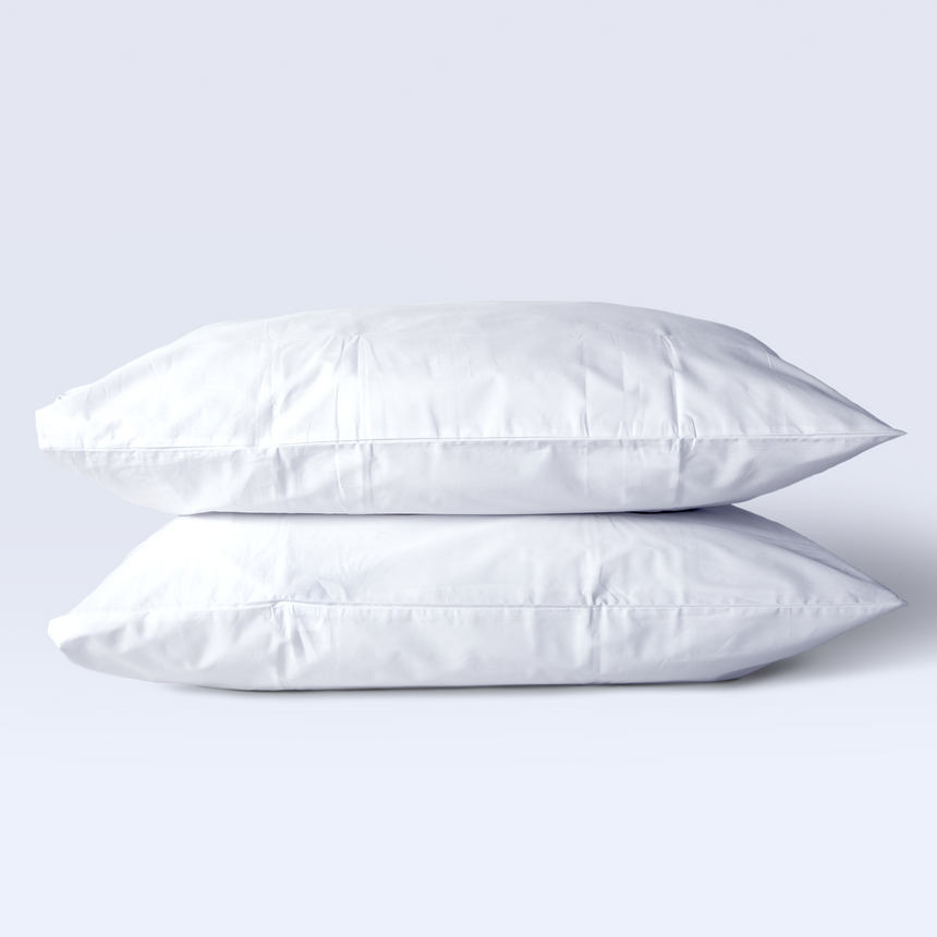 (Percale 300 TC) Pillow cases (x2) - WHITE